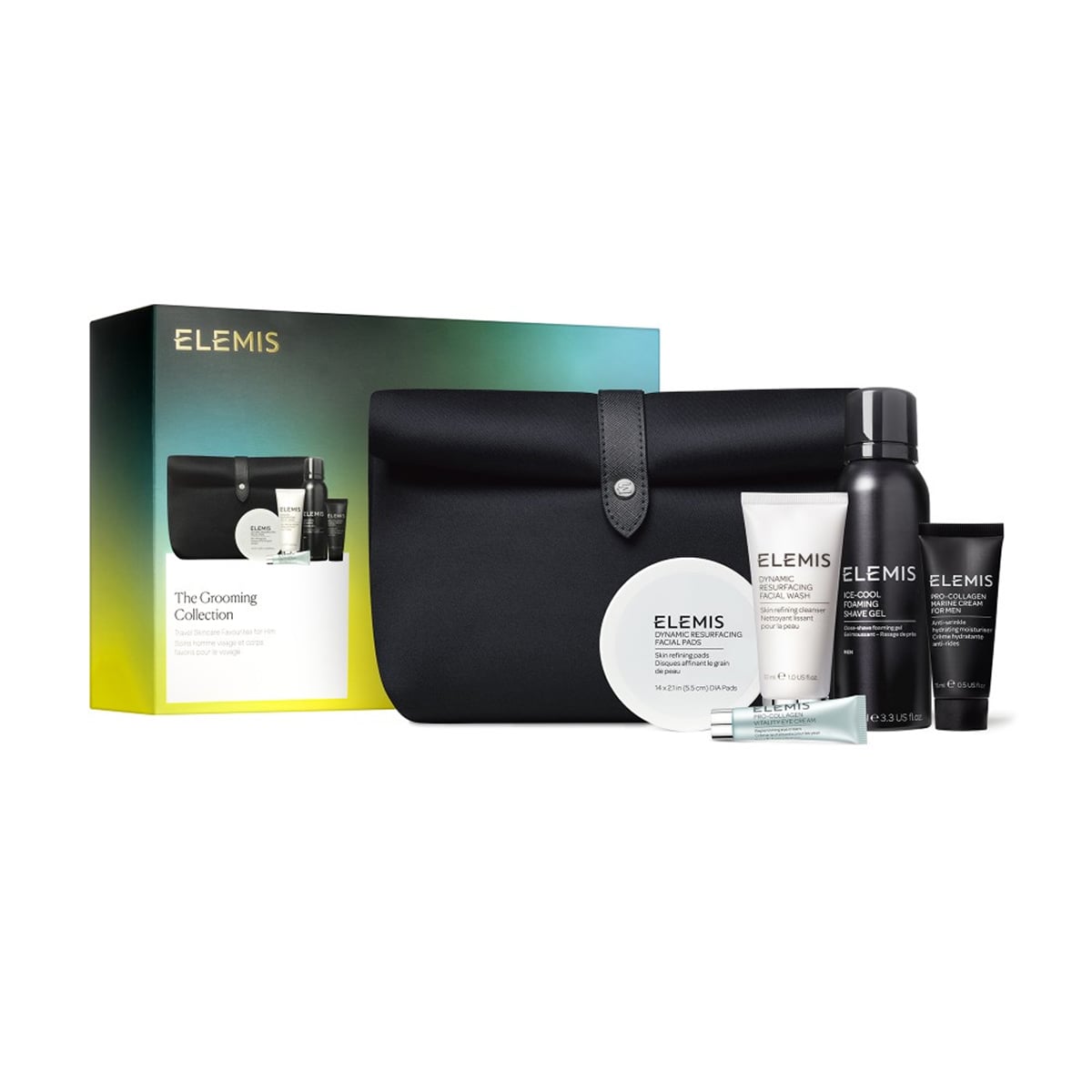 Уцінка! Чоловічий набір для догляду за обличчям Elemis The Grooming Collection Travel Skincare Favourites, 6 продуктів